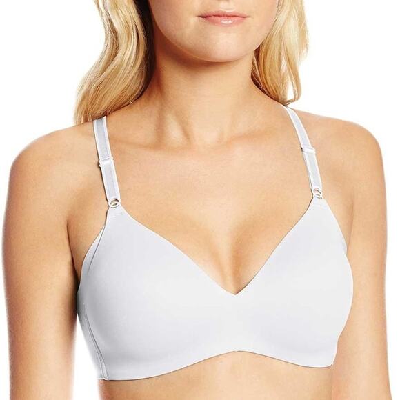 Warner's No Side Effects  Wireless Lightly Lined T-Shirt Bra NWT NWE White 36C - Picture 1 of 6
